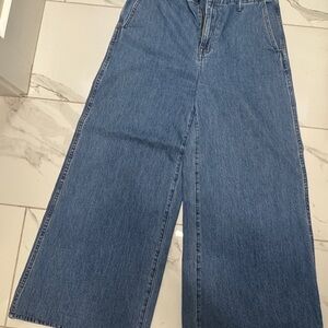 Madewell Wide Sweep Denim Trousers – Java Wash – Size 28 – 28” Inseam